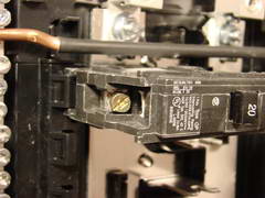 The Side Rail of the Circuit Breaker Panel