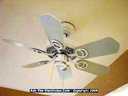 ceiling fan blades mounted